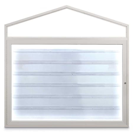 United Visual Products Sliding Door Indoor Enclosed Corkboard, 4 UV9025ACS-SATIN-SURF